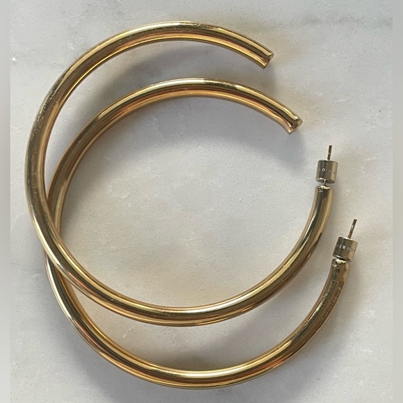 Marrin Costello Jewelry - Marrin Costello 3" Michaela Gold Hoops